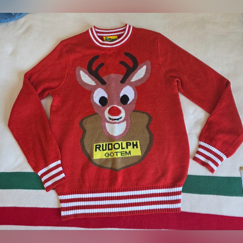 Tipsy Elves The Hunted Rudolph Ugly Christmas Sweater Men's Sz Medium